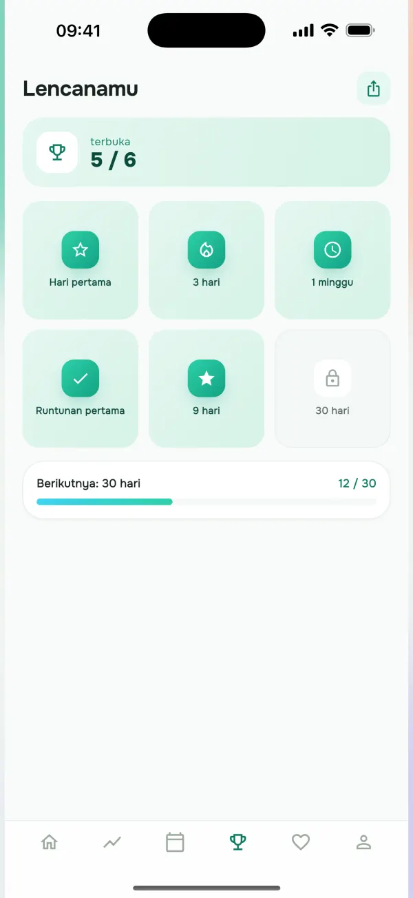 Perpanjang rekormu, kumpulkan lencana